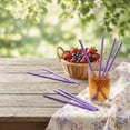 thumbnail image 5 of Eco-Chic Reusable Plastic Straws - 10pc Set in Vibrant Colors for Stylish Sipping（Purple）, 5 of 6