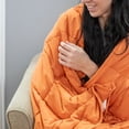 thumbnail image 2 of Quilted Microfiber 20-Pound Weighted Throw Blanket, Canyon Clay, 60" x 80", 2 of 4