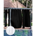 thumbnail image 4 of Outdoor Curtains for Patio Waterproof, Black Outside Curtain 2 Panel, Solid Color Window Treatment Drapes Privacy Indoor/Outdoor Curtain for Porch Gazebo Pergola Cabana 54x95 Inch, 4 of 7