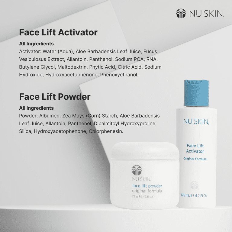 Nu Skin Face Lift with Activator, 2.5 oz Powder + 2.5 fl oz