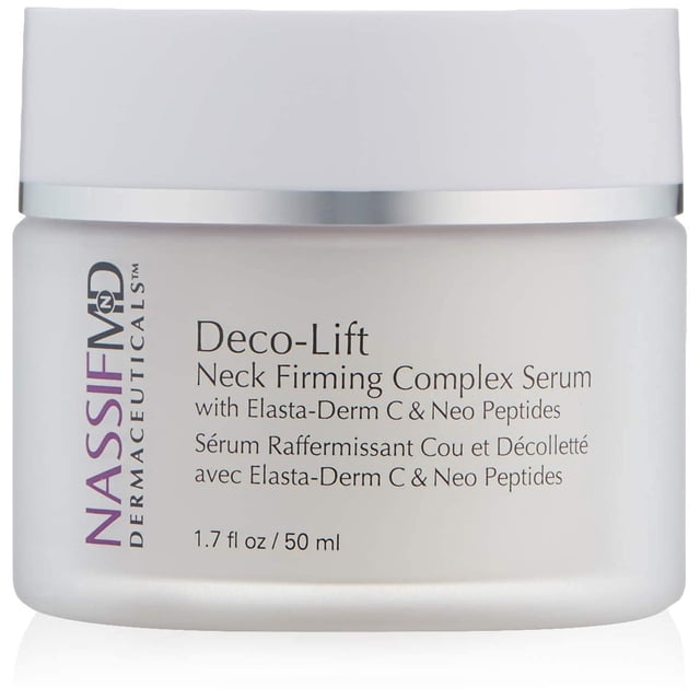 NassifMD Crème Raffermissante Déco-Lift pour le Cou et Sérum Complexe Raffermissant, Crème Raffermissante pour le Cou pour Raffermir le Cou, Crème Anti-Rides pour le Cou Affaissé, Crème Raffermissante pour le Cou Raffermissant Peau Affaissée