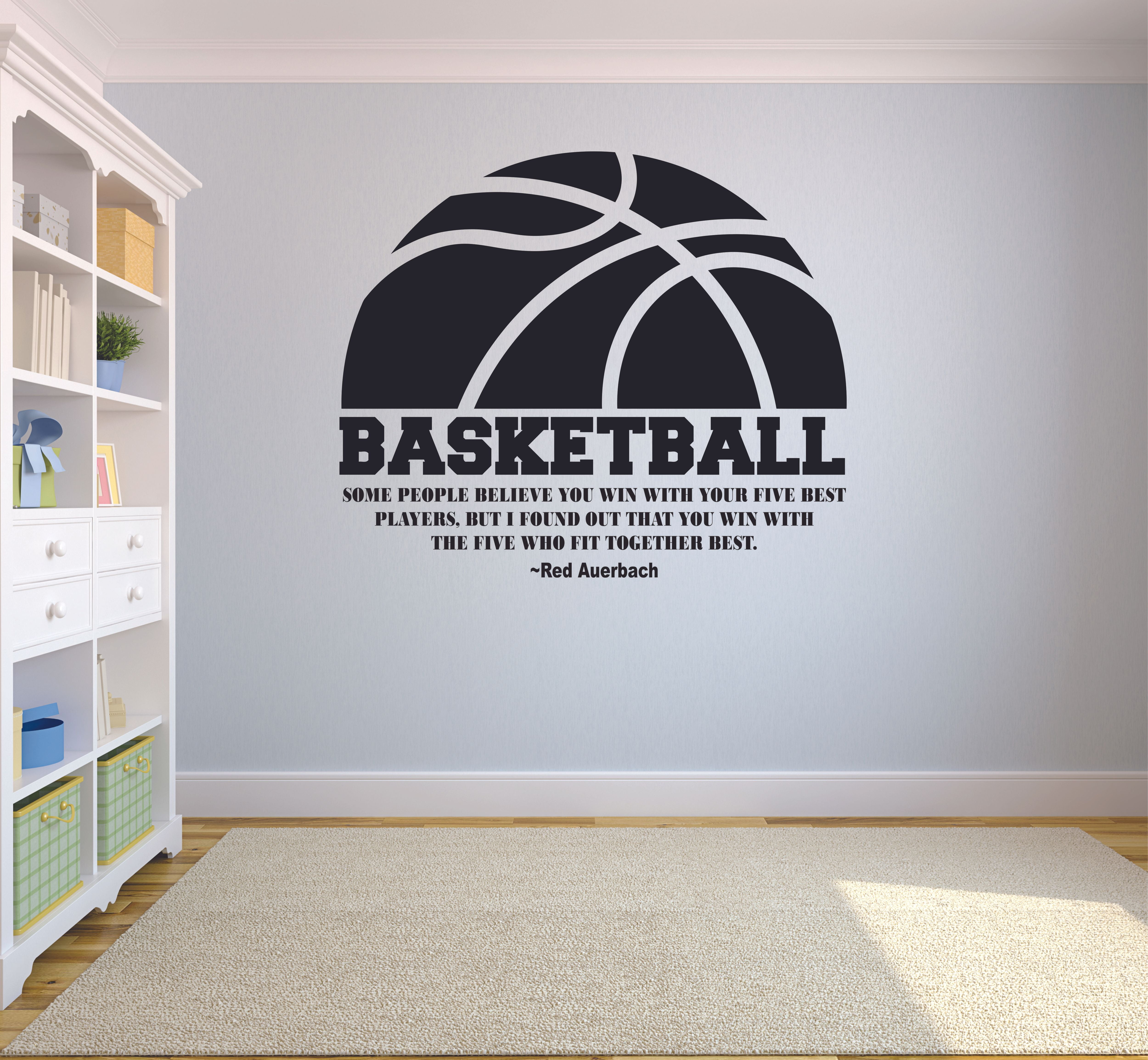 Basketball Inspiration Quotes Wall Sticker Art Murals Decals Wall Art  Vinyl 