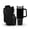 Black, variant on Tumbler & Neorpene Pocket Carrier for Water, Iced Tea or Coffee - Stainless Steel Vacuum Insulated Car Cup with Lid, Straw, and Carabiner for Hanging Accessories