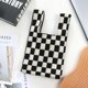thumbnail image 5 of Gebreide Dambord Dames Handtas Tote Portemonnee voor Reizen Dames Meisjes Blanco negro Colcomx Bolsos de hombro para mujer, 5 of 7