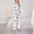 thumbnail image 3 of Goofa Cute Poodle Dog Printed Women’s 2 Piece Pajama Set Super,Pajamas Women's Long Sleeve Sleepwear Soft Button Down Loungewear Pjs Lounge Set Nightwear-X-Large, 3 of 9