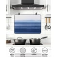 thumbnail image 5 of Stove Top Covers for Electric Stove 36x21 Inches, Navy Blue White Ombre Heat Insulation Fireproof Glass Cooktop Protector, Contemporary Minimalism Stripes Countertop Stovetop Cover for Kitchen, 5 of 8