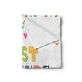 thumbnail image 2 of Best Friend Soft Flannel Fleece Throw Blanket, Vibrant Bff Design with Hearts Stars Polka Dots Funky Font Wording, Cozy Plush for Indoor and Outdoor Use, 60" x 80", Multicolor, by Ambesonne, 2 of 5