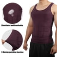 thumbnail image 4 of Unique Bargains Men Body Slimming Tummy Shaper Underwear Stretch Shapewear Waist Girdle XXXL Purple, 4 of 7