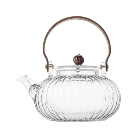 

Transparent Glass Teapot Accs Heatproof Container Loose Leaf Heatproof 750ml Holder High Borosilicate Stovetop Tea Kettle