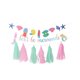 thumbnail image 1 of 3 banderines decorativos de sirena para fiesta de cumpleaños, banderines de sirena de dibujos animados, banderines de sirena divertidos, decoraciones colgantes creativas de papel para fiesta de cump, 1 of 4