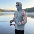thumbnail image 5 of LWavelet Men's UPF 50+ UV Protection Fishing Shirt with Face Cover Long Sleeve Quick Dry Breathable Sun Hoodie for Beach, 5 of 7