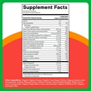 SmartyPants Kids Organic Multi & Vegetarian Omega 3 Gummy Vitamins with D3, C & B12 - 90ct