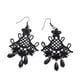 thumbnail image 2 of Pendientes colgantes de joyería de encaje negro de moda con decoración elegante de lolita, 2 of 6