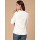 thumbnail image 5 of INSPIRE CHIC Blusa Panel Bordado Floral Cuello Con Volantes Manga 3/4 Para Mujer Blanco M, 5 of 6