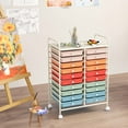 thumbnail image 4 of Costway 20 Drawers Rolling Storage Cart Art Craft Organizer on Wheels Multipurpose Macaron, 4 of 10
