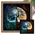 thumbnail image 1 of Hilo Algodón Ecológico Bordado 11CT 3 Hebras Impresión 40x40cm Kit Serie Paisaje Punto Cruz Yin Yang, 1 of 9