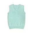 thumbnail image 3 of Jalioing Sweater Vest for Girls Boys Sleeveless V Neck Pullover Vest Kids Teen Plain School Uniform Sweater 5-17 Years, 3 of 8