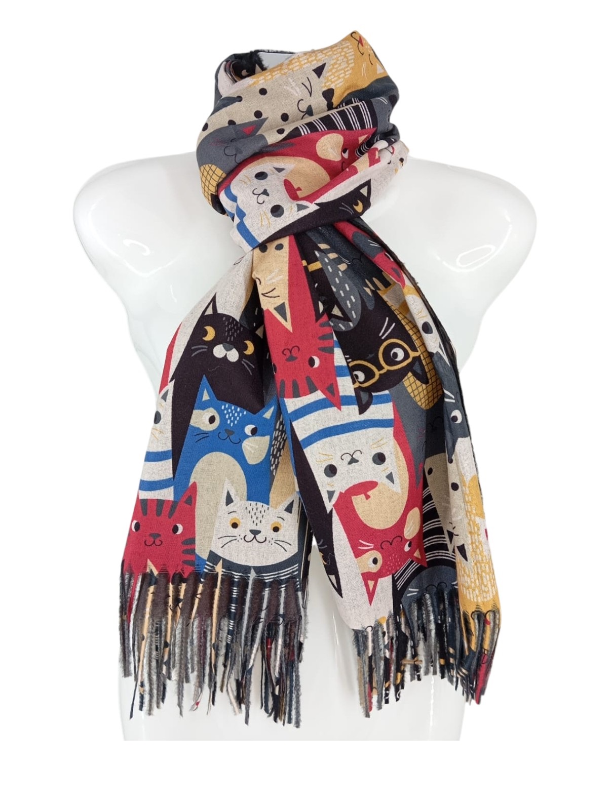 Mexico Flag Print Scarf – Unisex Polyester Bufanda, Pañuelo, Echarpe