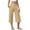 Beige, variant on FAIWAD Wide Leg Pants Woman Elastic High Waisted Stretch Yoga Pants Plus Size Athletic Workout Capris