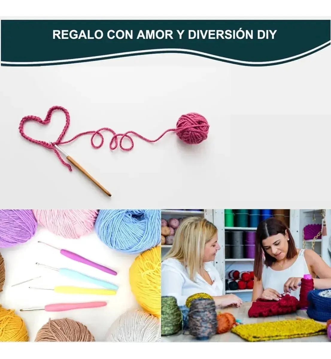 Ergonomic knitting hook sets and accessories