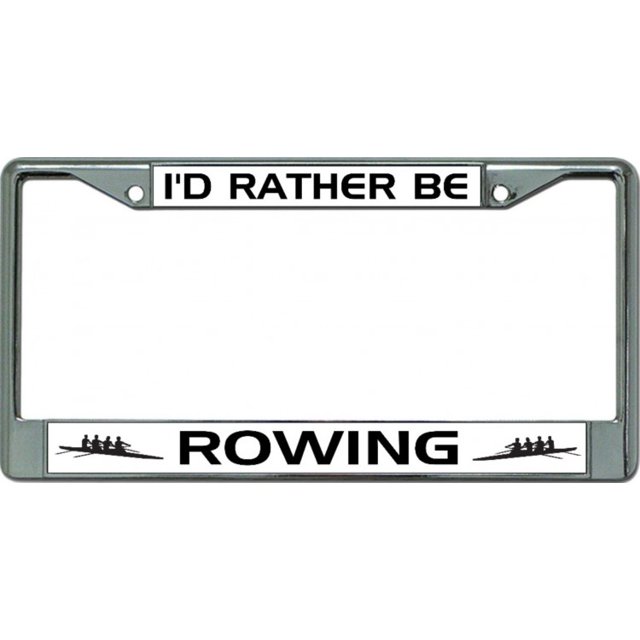 Je Préférerais Ramer Cadre de Plaque License Chrome
