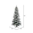 thumbnail image 3 of Vickerman 7.5' Flocked Utica Fir Slim Artificial Christmas Tree, Multi-Colored Lights, 3 of 6