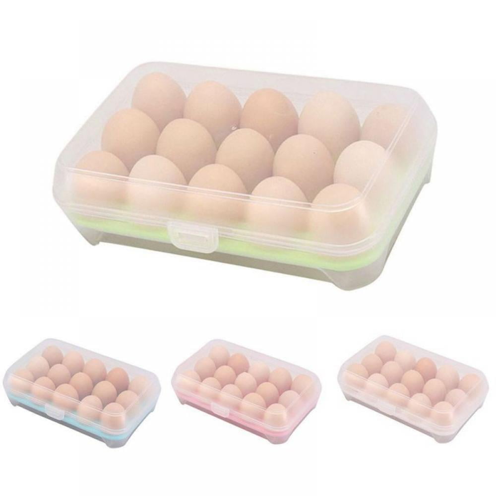 Covered Deviled Egg Holder for Refrigerator, Plastic Egg Container Food