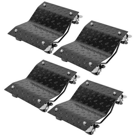 Car Wheel Dolly Set of 4,Heavy Duty Vehicle Mover Dolly, 6000lbs Capacity Car Roller Dolly for Moving Cars, Trucks, and Motorcycles, Black