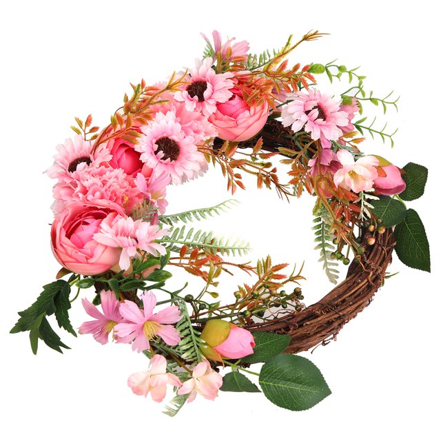 Artificial Flower Garland,Artificial Flower Wreath Simulation Flower Wreath Door Wreath Exceptional Value