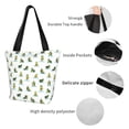 thumbnail image 6 of Kll Tote Bag For Women Cute Avocado Yoga Print Shopping Grocery Reusable Bags For Office School Shopping Travel, 6 of 8