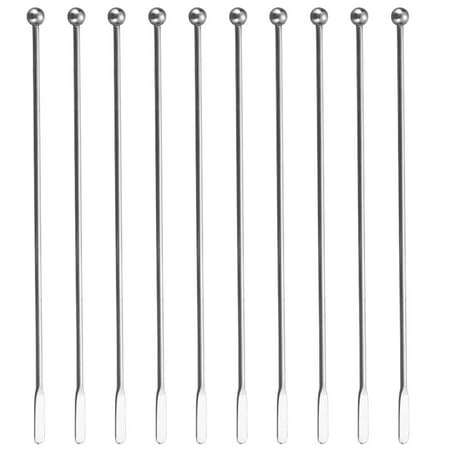 

HOMEMAXS 10Pcs Metal Stirrer Coffee Stirring Stick Cocktail Swizzle Stick Stainless Steel Stirrer