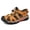 Gold, variant on Mens Closed Toe Outdoor Sandals, Hiking Sandals with Adjustable Quick Lace, Non-Slip Beach Water Shoes for Trekking Walking