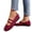 46# Deep Red, variant on Women's Knit Slip On Flats Ballet Shoes with Wide Toe Box Arch Support Breathable Mesh Memory Foam Non-Slip for Walking Office Navy 36