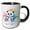 Black/White, variant on 3drose, Cute Panda Bear on a Cloud with a Rainbow Illustration, 15oz Mug