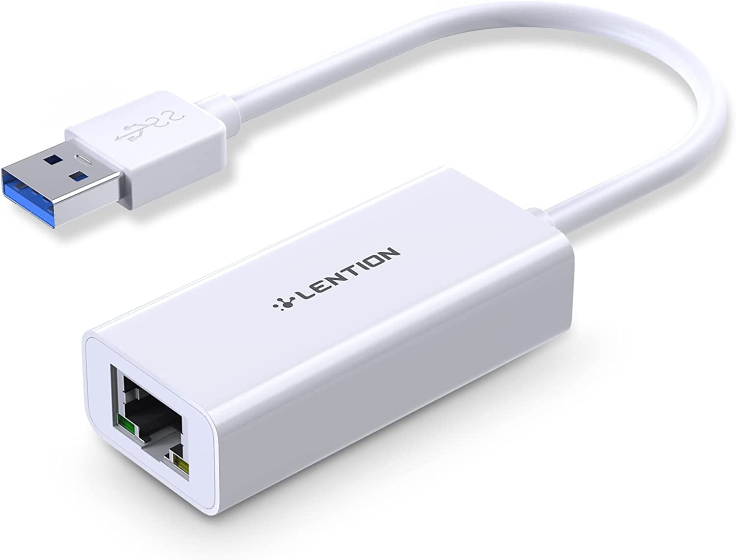 maximize kapok Children Center LENTION USB 3.0 Type A to Gigabit Ethernet Adapter,USB A to 1000M RJ45  Wired LAN Network Connector Compatible with Nintendo Switch,Mac  OS,Windows,Linux(HU404GE,White) - Walmart.com