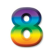 Multi-Color Plastic 3-D Number 8 Party Accessory (1 count)