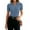 DustyBlue, variant on YOGAFOX Women's V Neck Short Sleeve Ribbed T Shirts Summer Slim Basic Solid Tee Tops(DustyBlue-M)