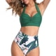 thumbnail image 4 of Traje de baño de playa de verano con bikini fruncido vintage, nuevo bikini sexy de cintura alta para mujer, 4 of 6