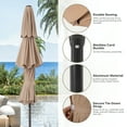 thumbnail image 4 of LAUSAINT HOME 10ft Patio Umbrella, 3-tier Outdoor Umbrellas for Patio Pool Deck Market, Beige, 4 of 11