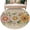 Light Beige Light Yellow, variant on Round Rug 5Ft Washable Non-Slip, Vintage Daisy Floral Circle Area Rugs for Living Room Bedroom, Spring Flowers Botanical Leaves Rustic Indoor Floor Mats Carpet Runner for Home Decor Aesthetic
