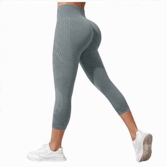 Huioutfit 3D Metabolic Booster Leggings for Cellulite & Body Sculpting High Waist Tummy Control, Seamless Push Up Design with Compression Workout Womens Yoga Leggings Dark Gray,L