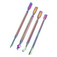 thumbnail image 1 of Cuticle Pusher Tools, Dual Ended Nail Cuticle Pusher Set Metal 4 Pack with Storage Case for Fingernails Toenails, 1 of 7