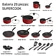 thumbnail image 2 of Batería de Cocina 26 piezas Color Rojo Antiadherente Titanium Tecnología Thermo Señal Fácil limpieza Base difusora, 2 of 7