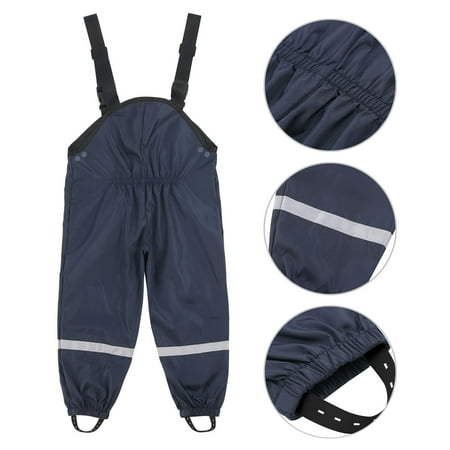 

SHENGXINY Outdoor & Sport Clearance Unisex Children s Rain Dungarees Windproof And Waterproof Mud Trousers Suit For Rainy Day Black
