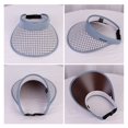 thumbnail image 7 of LINASHI Women Sun Hat Empty Top Adjustable Contrast Color Sun Visors Outdoor Sport Sun Visors Hats with Long Brim, 7 of 7