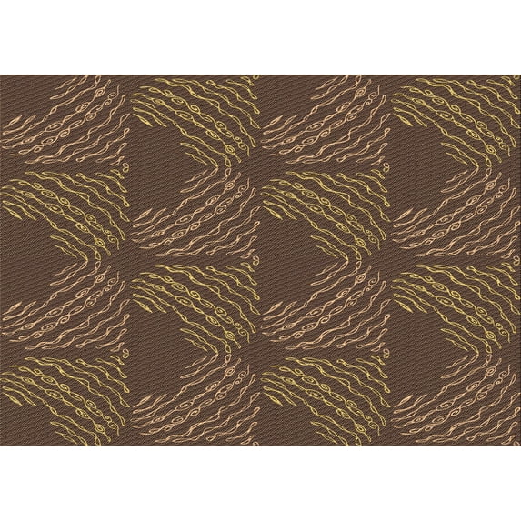 Ahgly Company Machine Washable Indoor Rectangle Transitional Copper Brown Area Rugs, 2' x 5'
