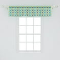 thumbnail image 2 of Ambesonne Yellow Submarine Window Valance, Whales Crabs, 54" X 12", Aqua and Mustard, 2 of 3