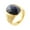 Blue, variant on Unisex Stainless Steel Vintage Simple Oval White Agate Gemstone Flower Pattern Carved Signet Ring Princess Cut Promise Wedding Band Size 12