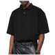 thumbnail image 2 of pstuiky Mangas cortas para hombre, Camiseta informal holgada de punto con botones, manga corta y cuello vuelto para hombre, de color liso camisas casuales para hombre m, 2 of 6