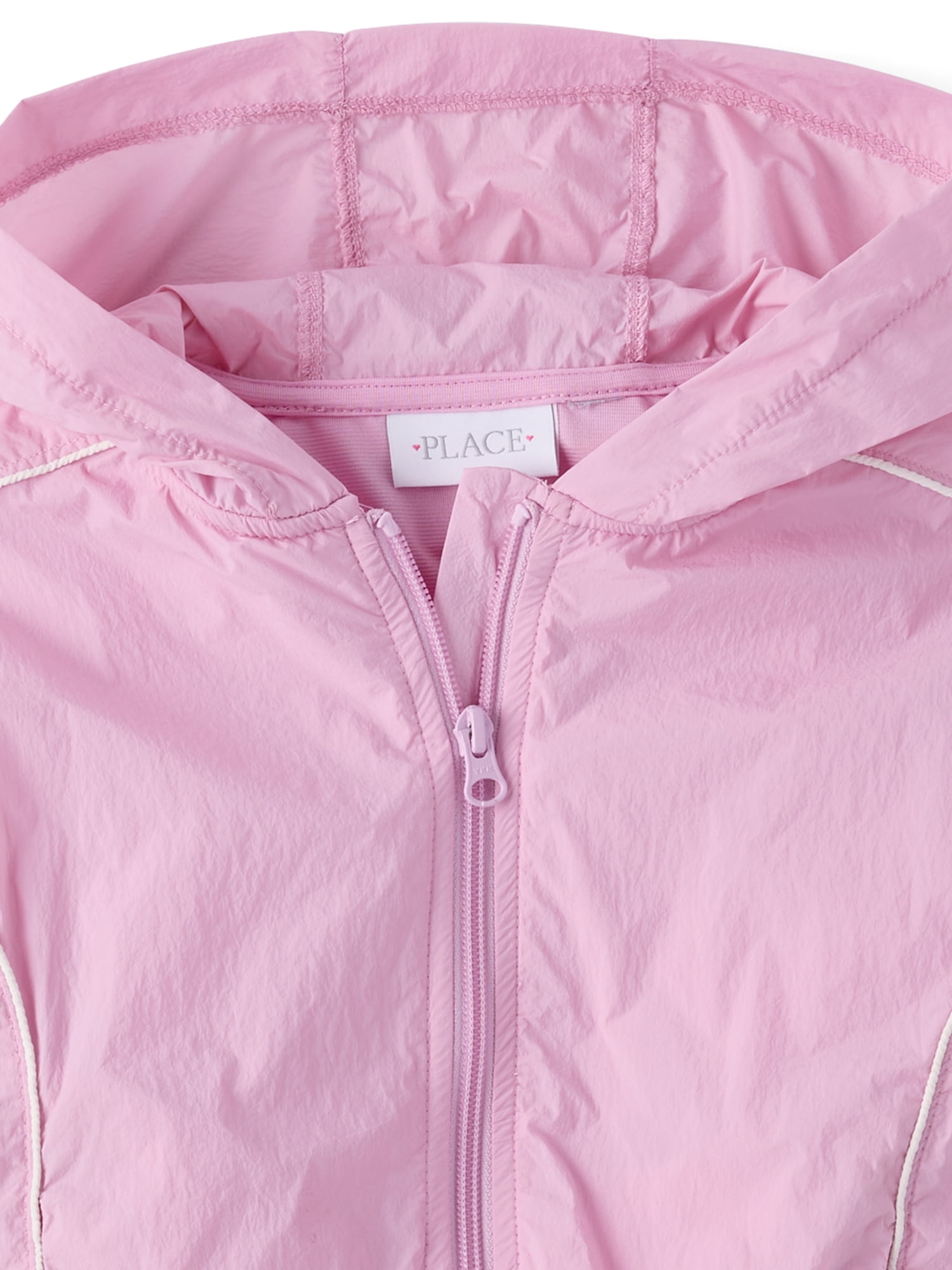 The Children's Place Girls Long Sleeve Hooded Nylon Windbreaker Jacket, Sizes XS-XXL